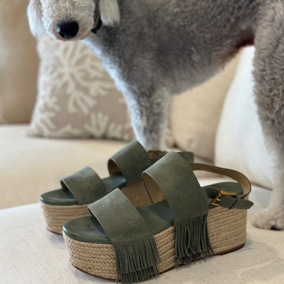 Michael Kors Platform Espadrille with Fringe Size 9 - Picture 2 of 7